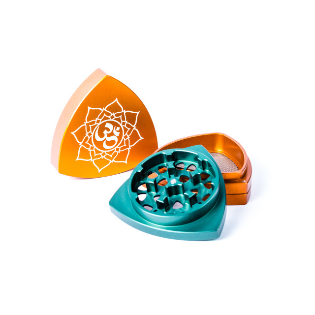 4-part-Grinder, Orange / Green - Om