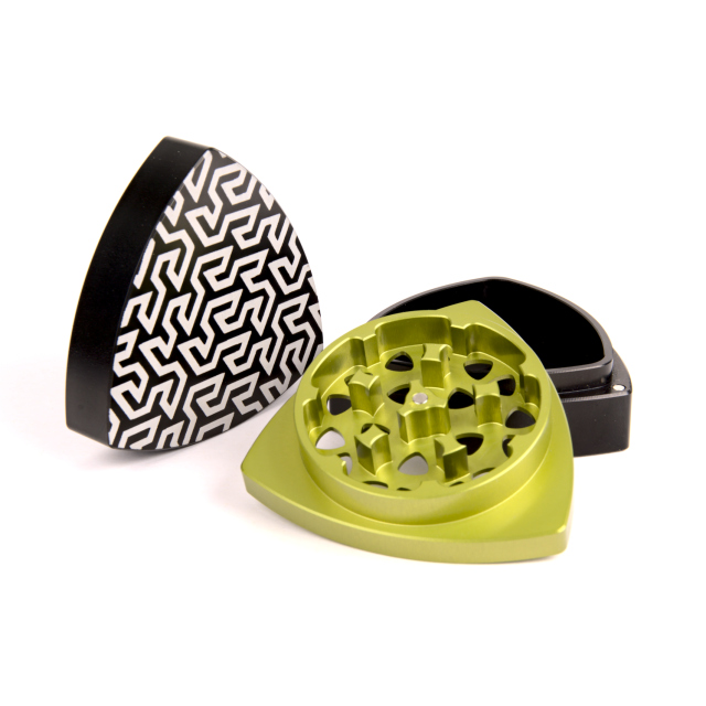 3-part-Grinder, Black/Lime - Gosper