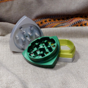 4-part-Grinder, Silvergrey/Green/Limegreen/Silvergrey