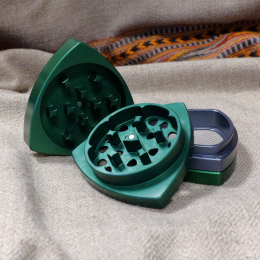 4-part-Grinder, Green/Green/Steelblue/Green