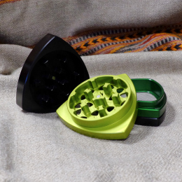 4-part-Grinder, Black/Limegreen/Grün/Black