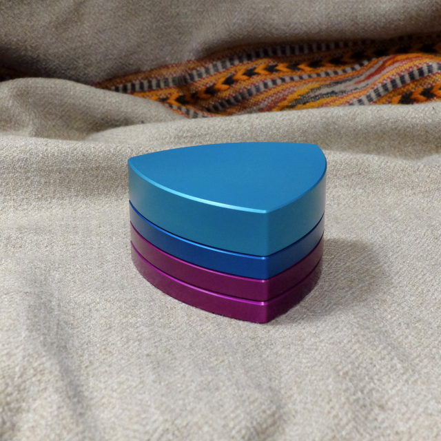 4-part-Grinder, Turquoise/Blue/Purple/Purple