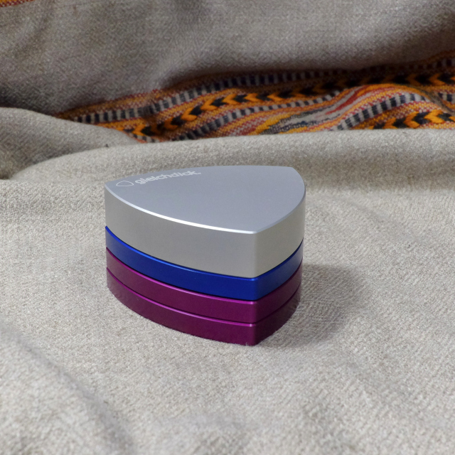 4-part-Grinder, Silvergrey/Blue/Purple/Purple