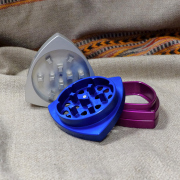 4-part-Grinder, Silvergrey/Blue/Purple/Purple