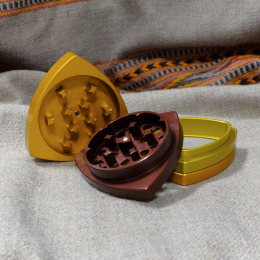 4-part-Grinder, Orange/Rust/Gold/Orange