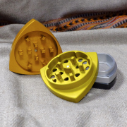 4-part-Grinder, Orange/Gold/Silvergrey/Black