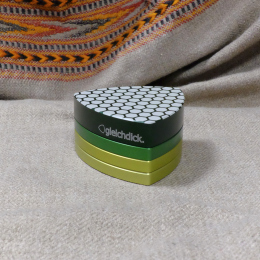 4-part-Grinder, Green/Limegreen "Honeycomb"