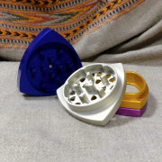 4-part-Grinder, Blue/Silvergrey/Orange/Purple