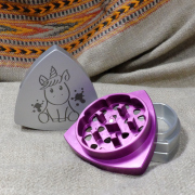 4-part-Grinder, Silvergrey/Violett "Unicorn"