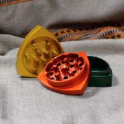 3-Teil-Grinder, Orange/Rot/Grün