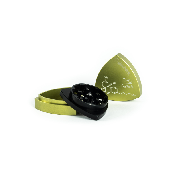 3-part-Grinder, Limegreen / Black - THC
